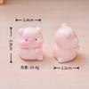 Miniature Pig Figurine Mini Pink Piggy Figure Cartoon Resin Animal Cake Toppers for DIY Fairy Garden Moss Landscape Terrarium Potted