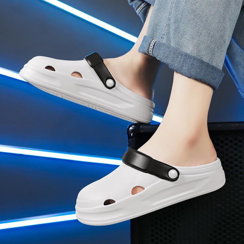 Fashion Summer Fashion Sandals Waterproof Slippers Men Shoes Outdoor Slides Soft Sole Garden Shoes Clogs EVA Beach Sandals Home Slippers