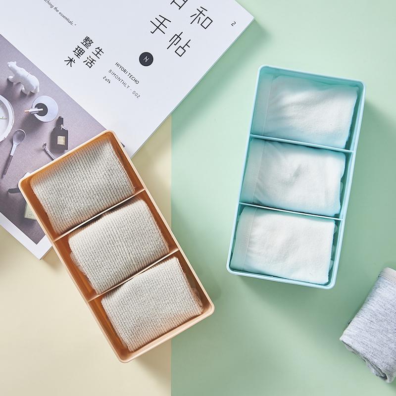 Organizzatore per Cassetto Biancheria Intima e Calzini: Scatola portaoggetti in plastica per armadi e dormitori