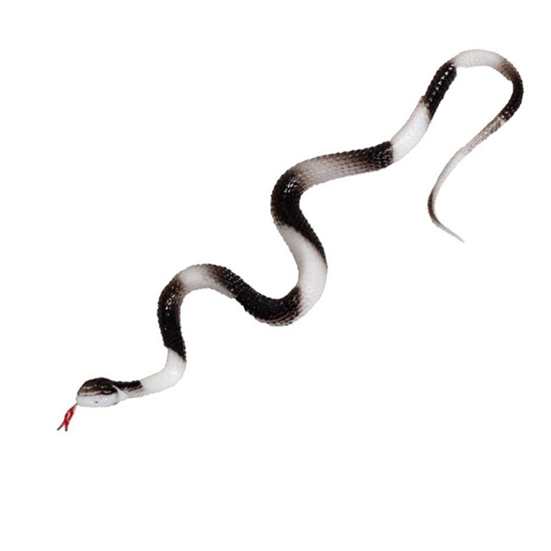 45cm Realistic Rubber Snake Simulation 3D Anaconda Toys Rubber Fake Snake Halloween Decoration Ornament Gift for Children