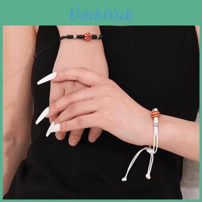 Trendy Geometrischelegering Koppelarmband Voor Basketbalfans Perfect Feestcadeau