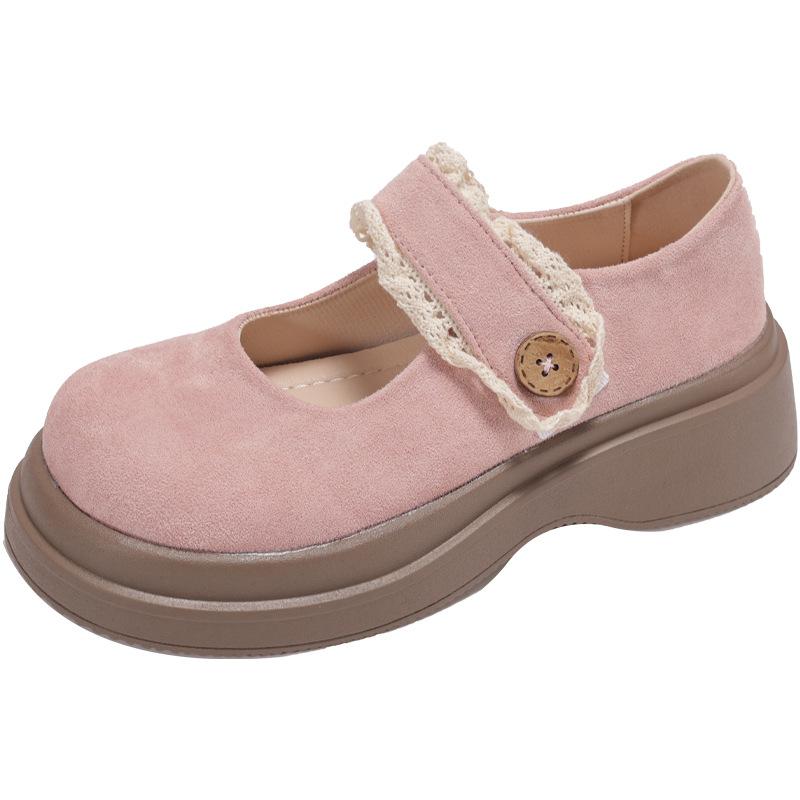 

Japanese jk college wind round head lace Velcro Mary Jane shoes women s 2025 autumn new retro Mary Jane shoes 40