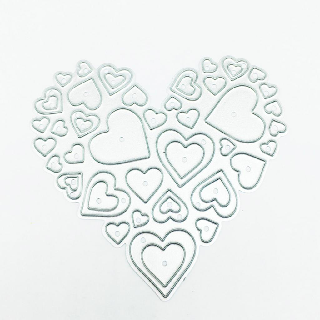 Liebesherz Metall-Stanzformen Schablonen für DIY Scrapbooking Dekorative Prägepapierkarten Vorlage Dekor Stanzteile