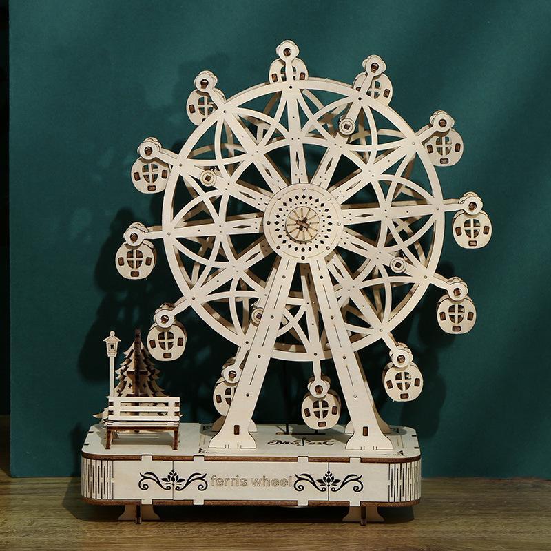 3D Wooden Ferris Wheel Puzzle Toy & Decoration