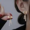 Exquisite Dainty Pendant Earrings Ornament Zircon earring Evening Bow Earrings  Lightweight