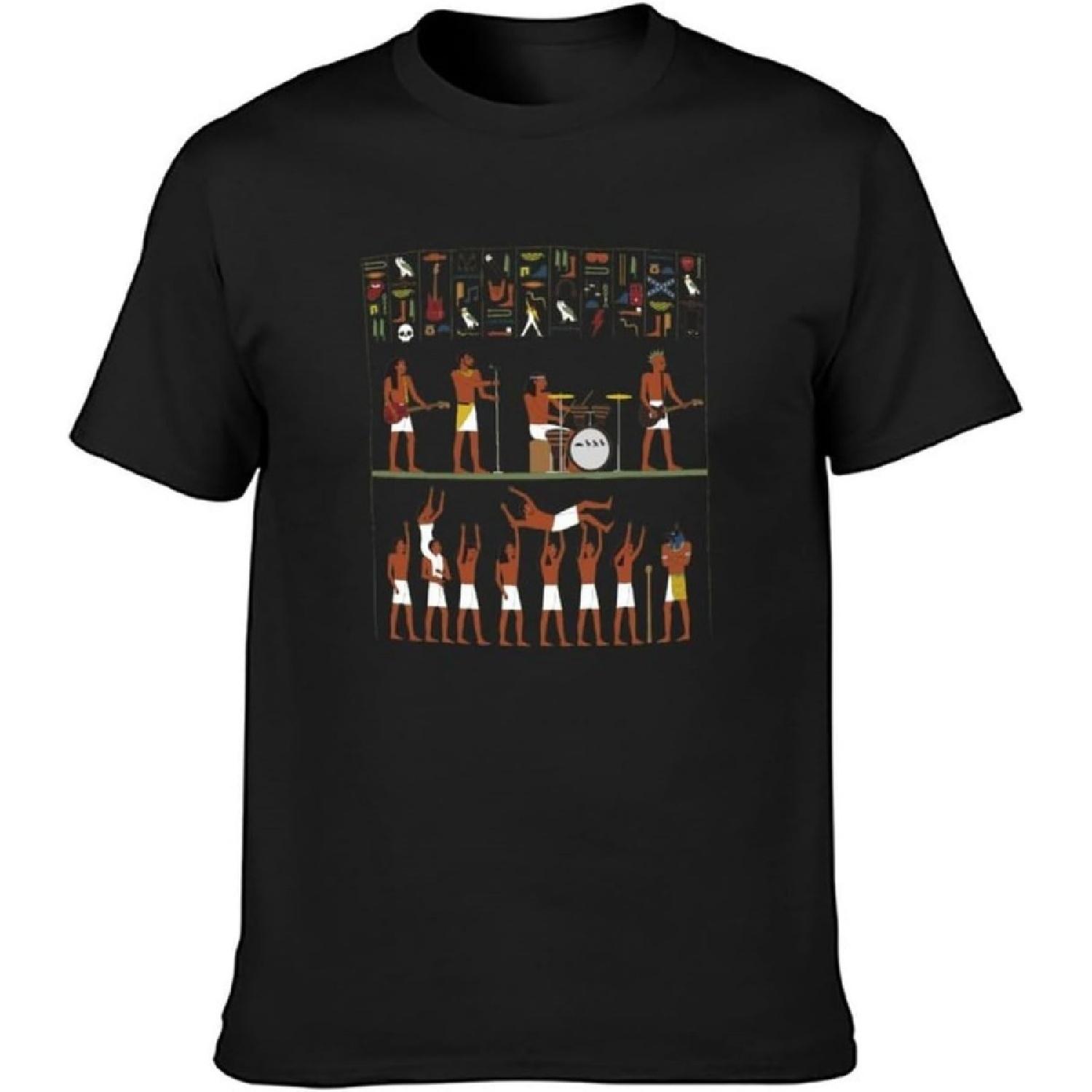 MXCAPITAL Ancient Rock The Ancient Egyptian Style Black Mens T-Shirt Graphic Unisex Tee XXXXXL разноцветный