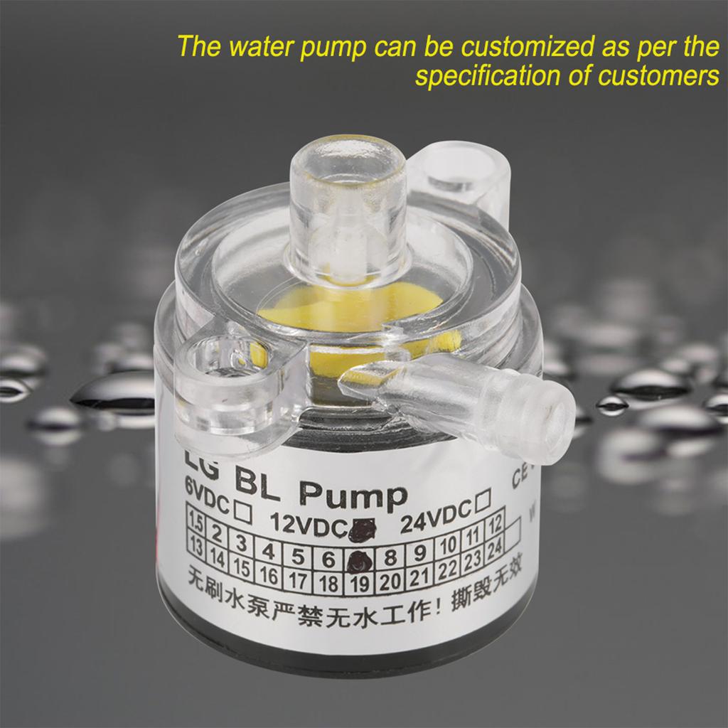 Mini Low Noise Environmental Plastic Electric Brushless Water Pump 12V 7W