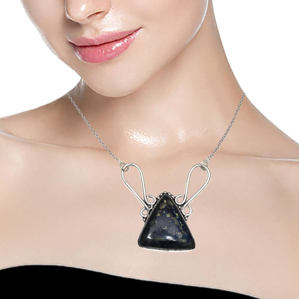 Pendant Silver  Peridot Labradorite Gemstone Jewelry Sterling 2.5" Fiery