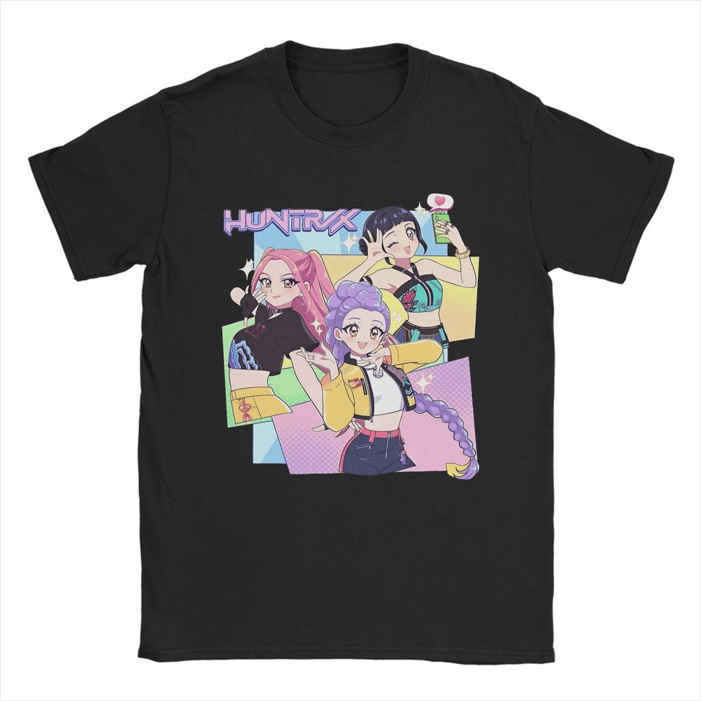 K-pop Demon Hunters Huntrix Girls Men's T Shirt Funny Tees Short Sleeve Round Neck T-Shirt Pure Cotton Gift Idea Clothes
