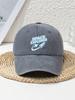 Space Explorer Graphic Distressed Baseball Cap Adjustable Polyester Casual Outdoor Hat