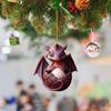2D Acrylic Christmas Baby Dragon Egg Hanging Ornament Decoration Christmas Tree Charm Xmas Pendant Party Decorations Home Decor