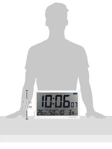 MAG Wall Radio Controlled Large Air Search Includes Environmental Guide Display Day of the Week Can Be Used As a White W-602WH Clock, Clock, Digital,