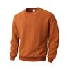 New Sweatshirt Versatile Long Sleeve Solid Color Round Neck Pullover Jacket Top
