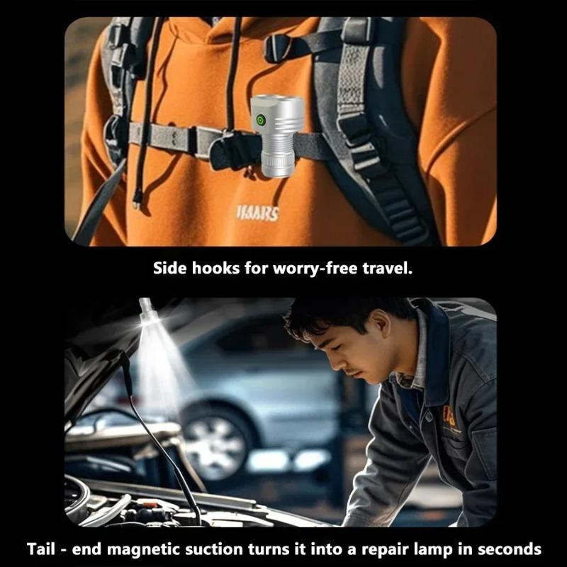 Mini svítilna TYPE-C dobíjecí přenosná vestavěná baterie malá svítilna se 4 režimy svícení kempingové nouzové svítilny