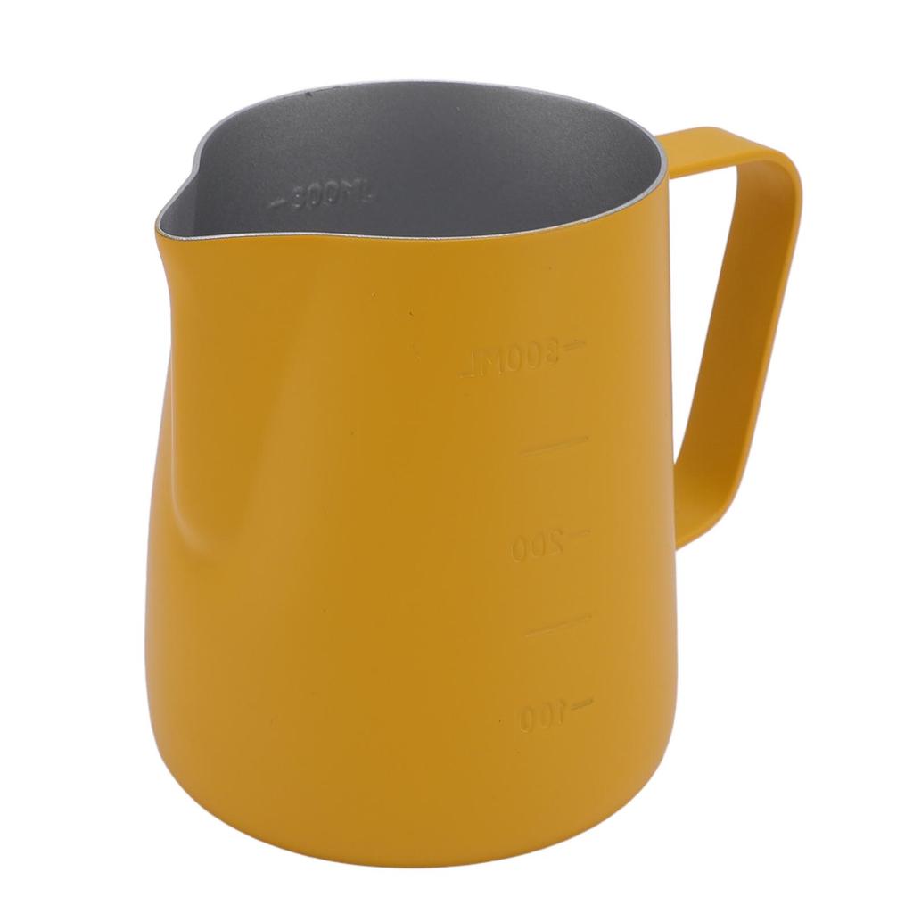 Milk Frothing Pitcher 304 Stainless Steel Latte Art Cup Coffee Accessories Yellow