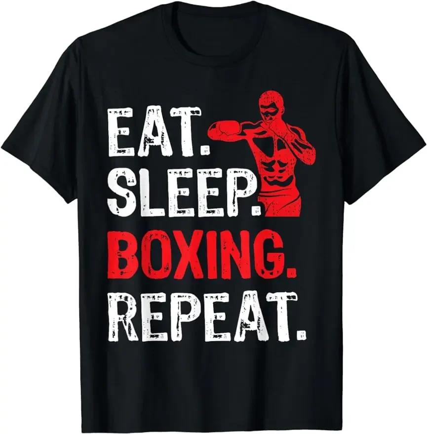 Boxing Lover Gym Boxer Kickboxing Kickboxer Enthusiast Funny Printed T-Shirt Size Couple Large Clothing Custom Printed T Shirt