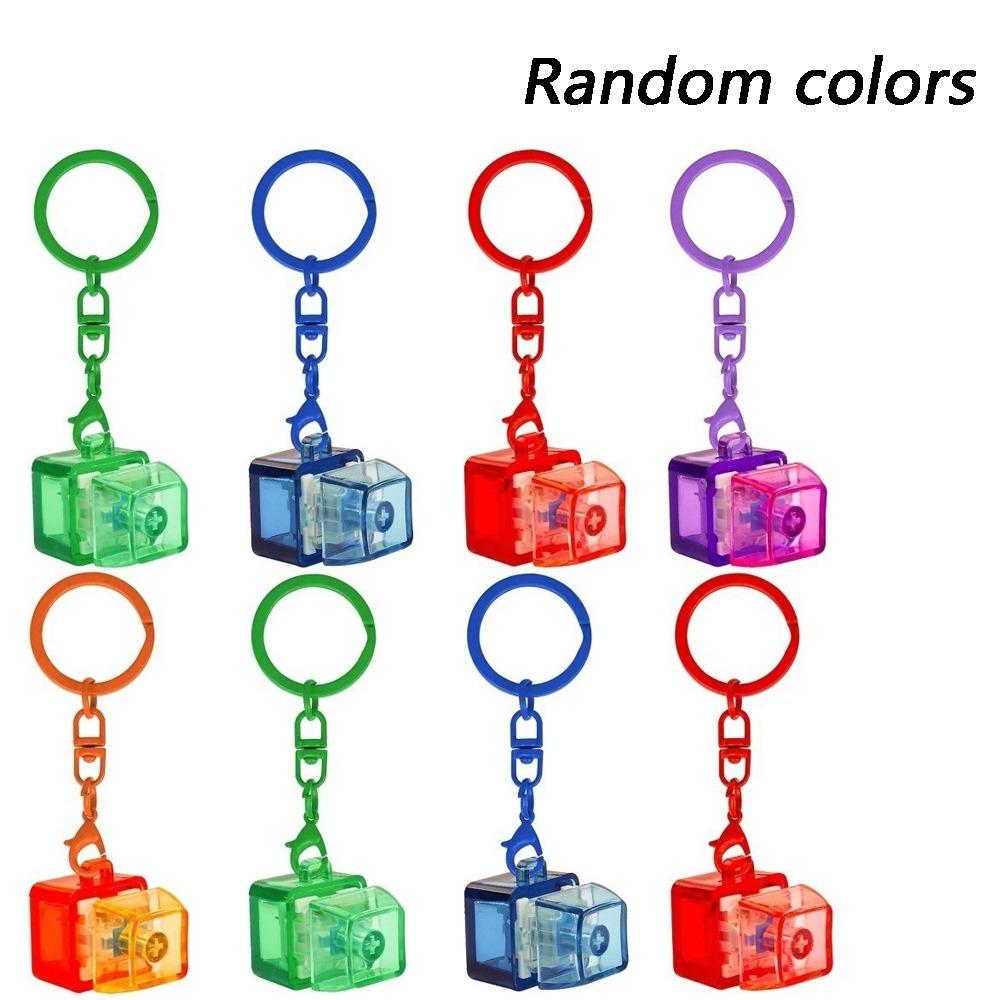 

Single Mechanical Keyboard Keychain Transparent Key Button Crystal Clear Fidget Toys Keycap Finger Keyboard Adults Kids Gifts