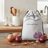 Canvas Onion Potatoes Storage Bag Drawstring Design Vegetable Storage Pouch  Food
