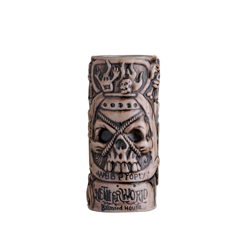 Wine Mug Bar Tools Halloween Gift Hawaiian Cocktail Cup Tiki Mug Creative Ceramic Mug Party Beer Beverage Cups Home Drinkware