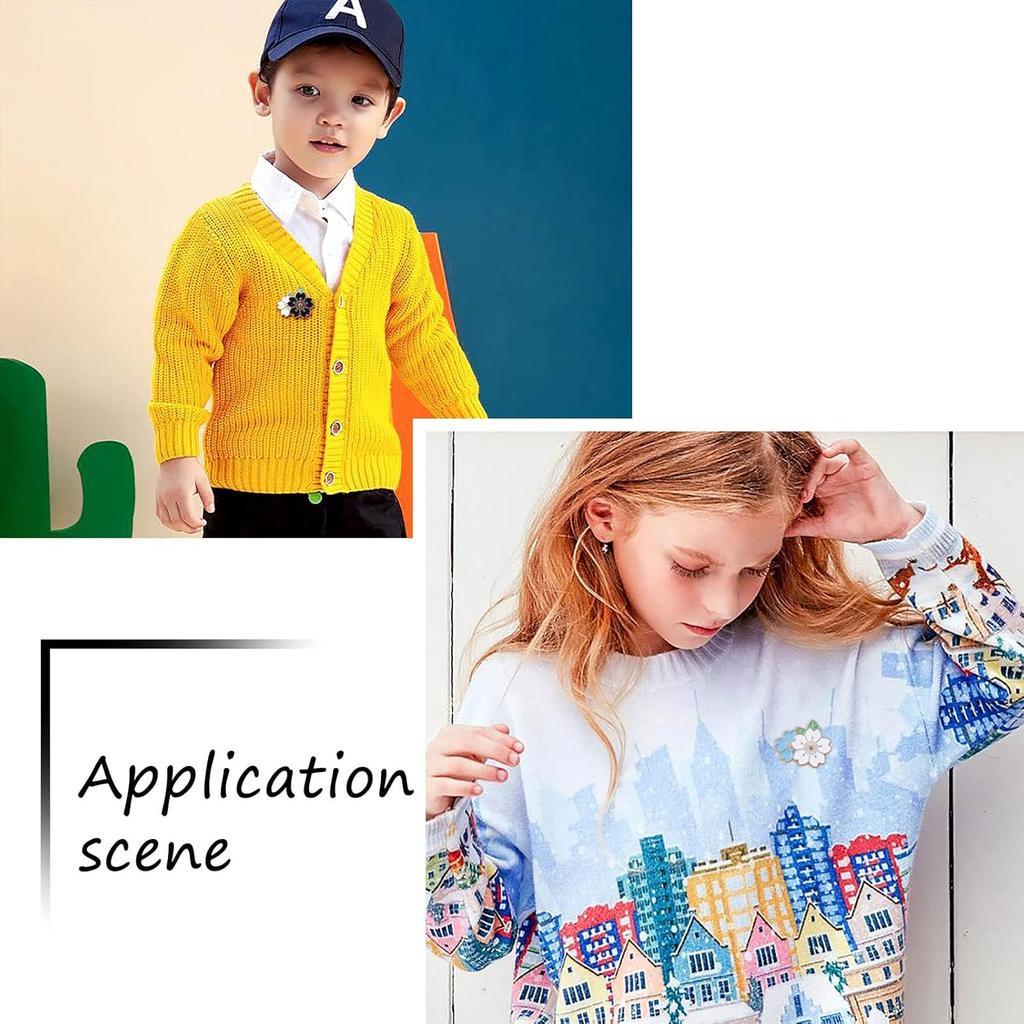 Fashewelry 16pcs Flower Enamel Brooch Pins Set Cherry Blossom Lapel Pins Cute Floral Alloy Badge Pins for DIY Backpacks Clothes Bags Jackets Hat