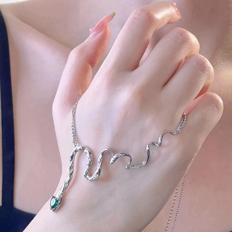 

925 Sterling Silver Snake Necklace - Trendy Hip Hop Style for Women, 2022 Clavicle Chain