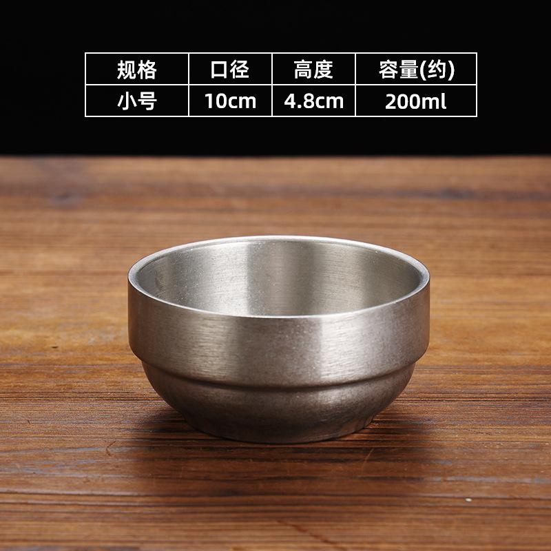 

Миска для риса из нержавеющей стали Snow Sand 304, ретро-большие суповые миски, тарелка для еды, не допускающая ожогов, контейнер для еды для кухонной посуды