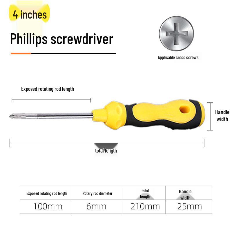 Magnetischer Kreuz- und Schlitzschraubendreher mit Kürbisgriff für den Hausgebrauch