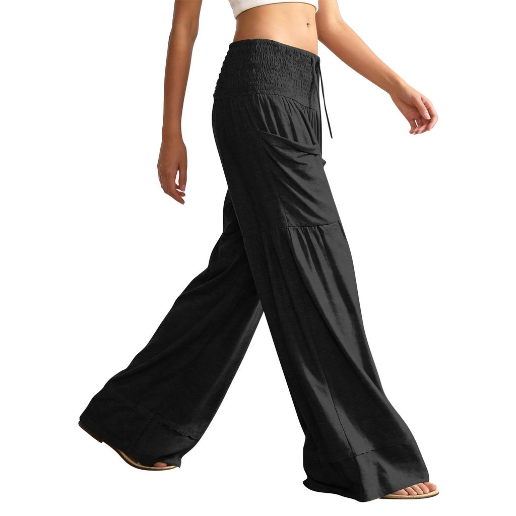 Women's Wide-leg Athletic Pants, Loose Straight-leg Casual Pants, Athletic Jogging Pants