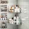 Drill Free Aluminum Corner Shelf For Bathroom Shower Storage Organizer Shampoo Soap Dispenser Wall Mounted Rack