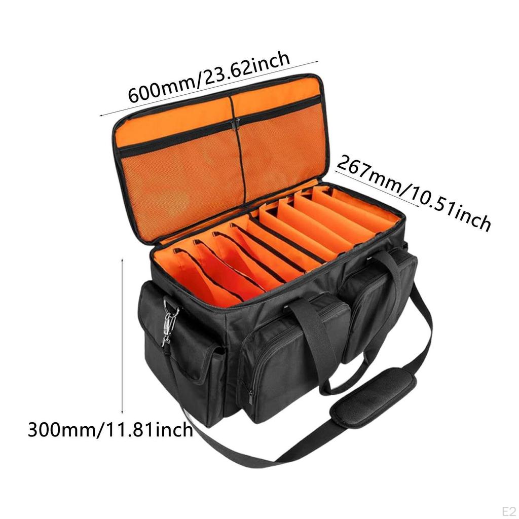 DJ Controller Gear Bag Organizer Multiple Pockets Professional Oxford with 6 Detachable Partitions