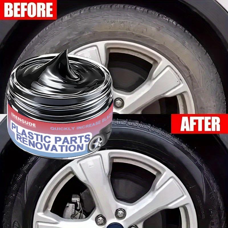 Black Interior Care and Restoration Wax for Cars, Tire Repair and Maintenance Paste, Plastic Restoration and Whitening an