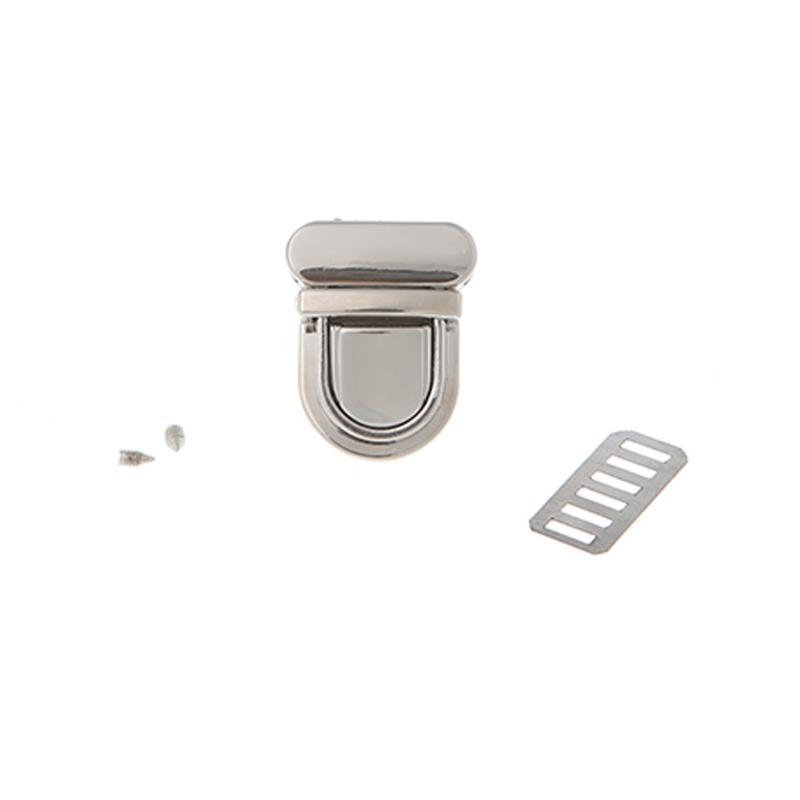 

Прочная пряжка с поворотным замком для сумки в форме сумки, застежка для сумки с поворотным замком DIY серебряный