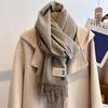 New scarf women's winter versatile shawl imitation cashmere warm high-end couple scarf