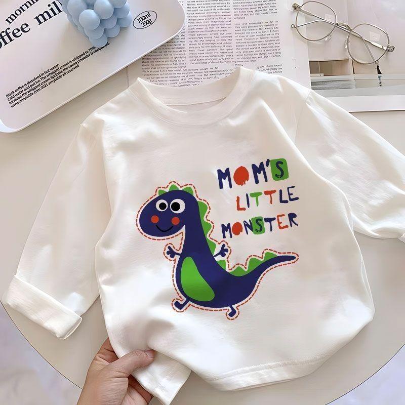 

Trendy Little Boy 2025 Long-Sleeved Cotton T-Shirt - Stylish Spring & Autumn Wear 140 cm