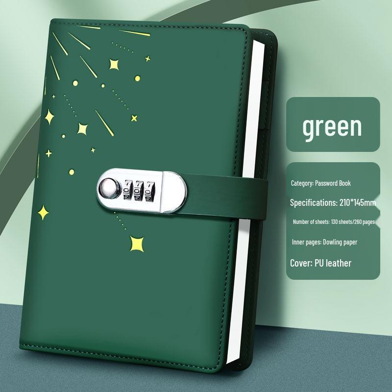 Minimalist Lock Diary & Notebook with Invisible Combination Closure for Students & Professionals