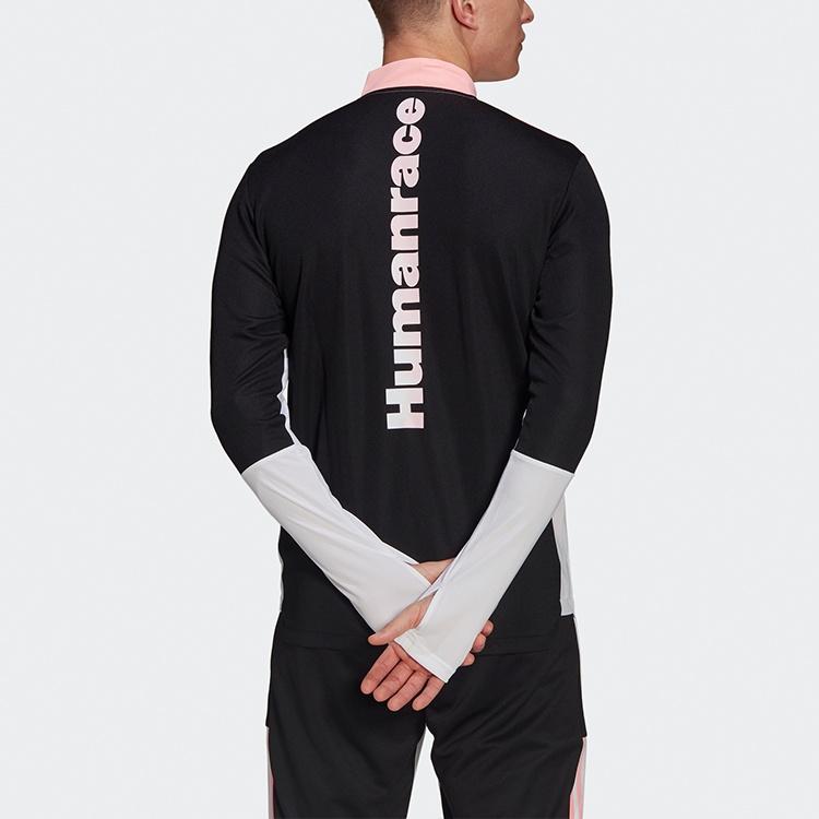 adidas x Crossover Juve Hu Tr Top Juventus Soccer/Football Half Zipper Stand Collar Sports White Black Colorblock Men's GK7824