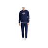 FILA Warm Breathable Durable Crew Neck Long Sleeve Sweatshirt Men tops Dark-Blue A11M333203F