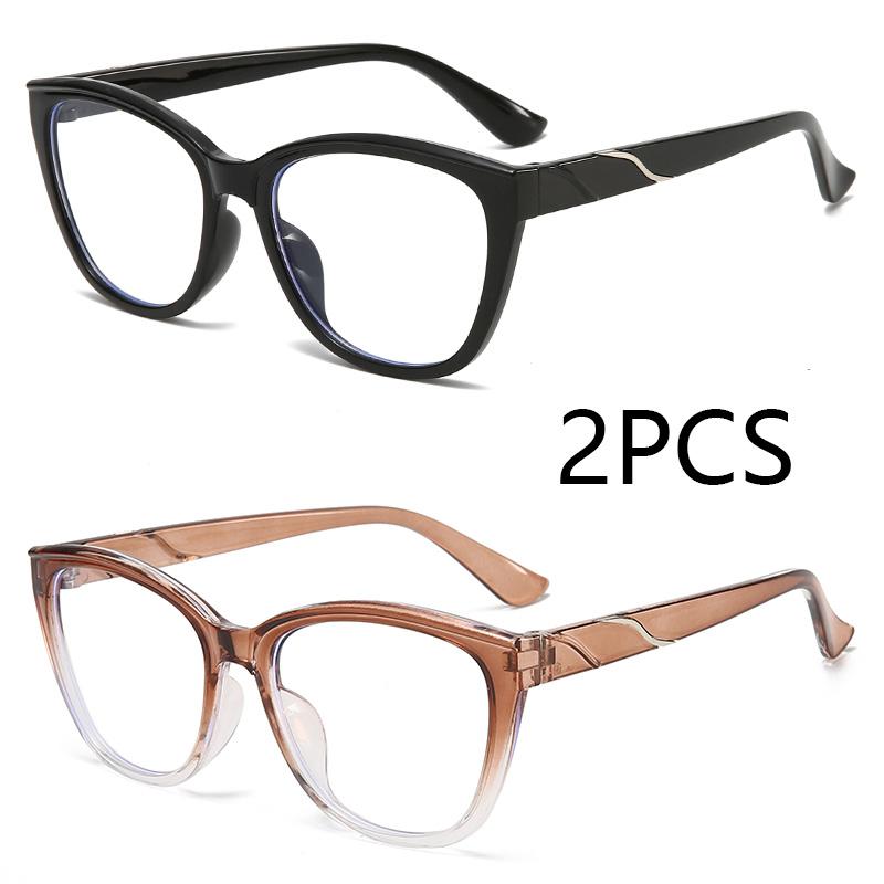 

2Pcs Women S Optical Glasses Frame Blue Light Glasses Women S Fashion Glasses Brand Designer