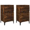 VidaXL Tables de chevet 2 pcs chêne fumé 40x35x70 cm 819719