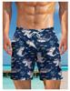 3D-gedruckte Cartoon-Haifischmuster Strand Herren Bunte Tier Muster Schwimm Sommer Hawaiianische Surfshorts