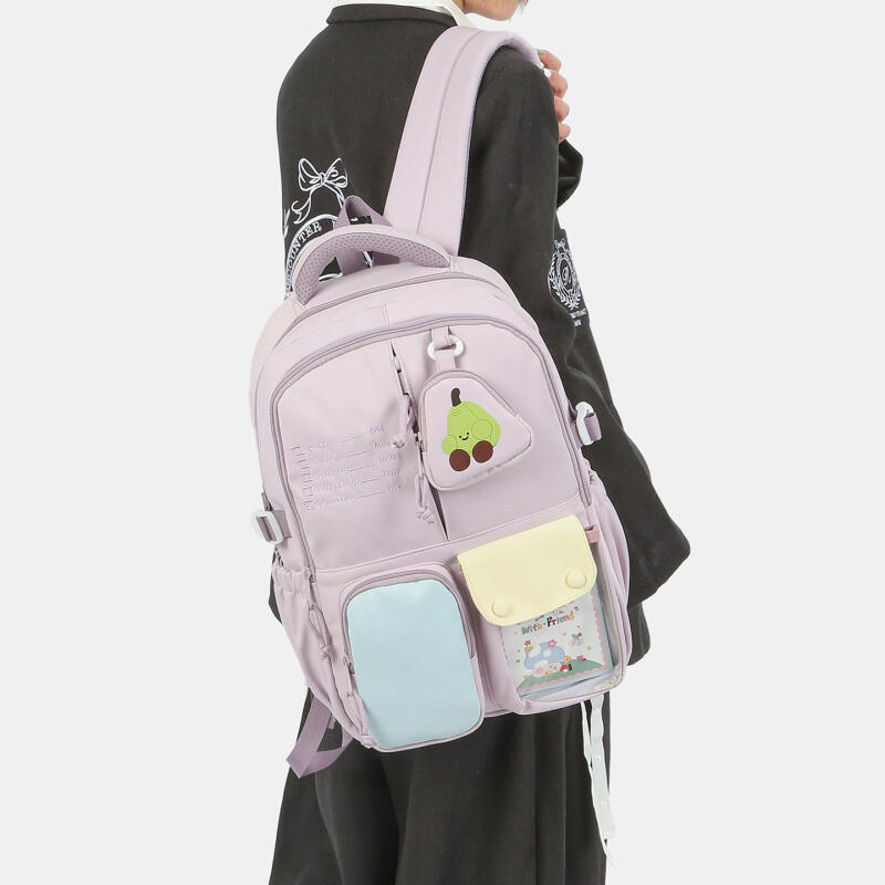 Niedlicher Rucksack mit Fruchtmuster für Damen und Mädchen, modischer Schul- und Reiserucksack mit mehreren Fächern
