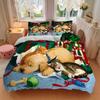 3Pcs Christmas Cats Dogs Bedding Sets For All Sizes New 3D Printed Bed Cover Comforter Duvet Cover Pillowcase Bedroom Decoration