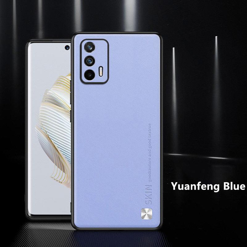 

Luxury Vintage Leather Case For Realme GT GT2 GT5 GT6 GT 6T Slim Camera Shockproof Soft Bumper Back Cover Realme GT2 Case GT6 Realme GT 6 светло-синий