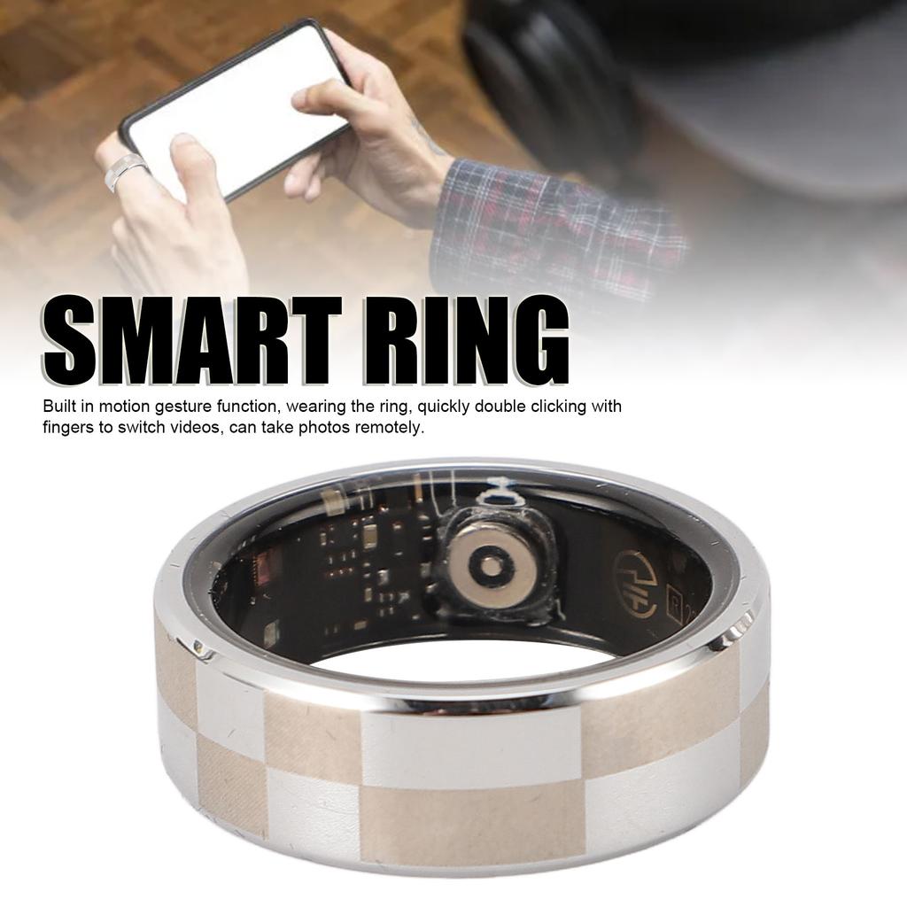 Smart Ring Gesture Control 5ATM Water Proof Aluminium Alloy Smart Health Fitness Ring