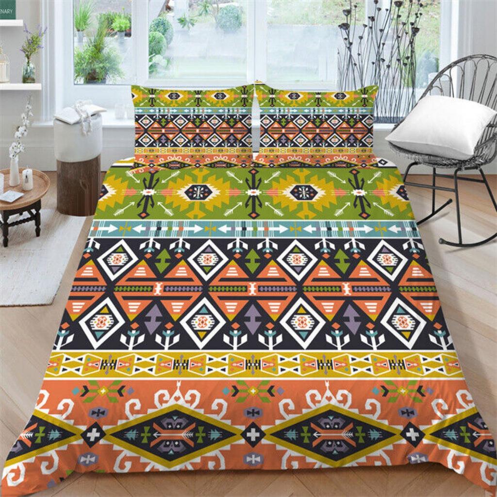 Vector Ethnic Style Bedding Sets Soft Duvet Cover Set Highend Bedroom Decor Gift