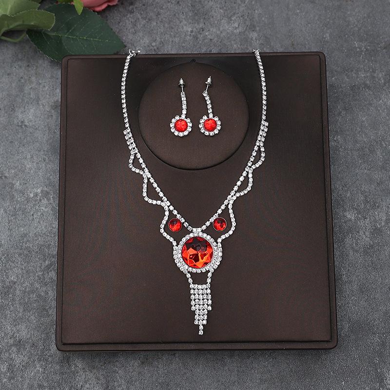 Set di Collana e Orecchini alla Moda in Stile Coreano: Accessori Perfetti per Matrimonio Sposa