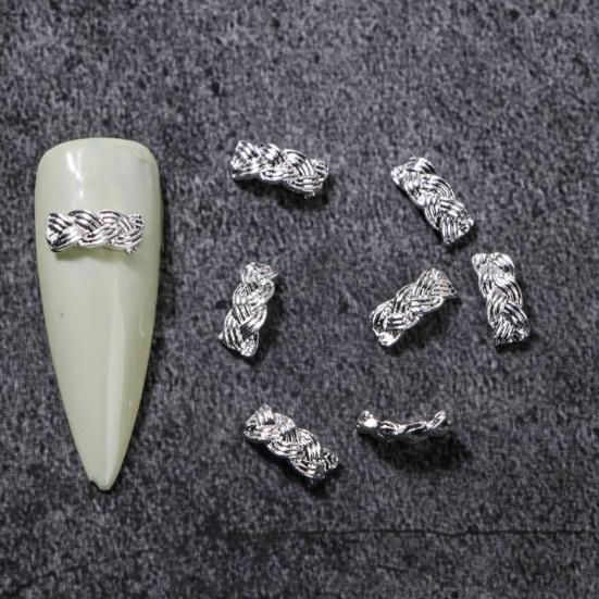 20Pcs Decorative Fade-Resistant Delicate Easy Paste Manicure Decor Twist Nail Ornament Manicure Decor