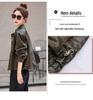 2025 Women's Korean Fashion Genuine Red Ancola Leather Jacket - Autumn/Winter Lambskin Trend