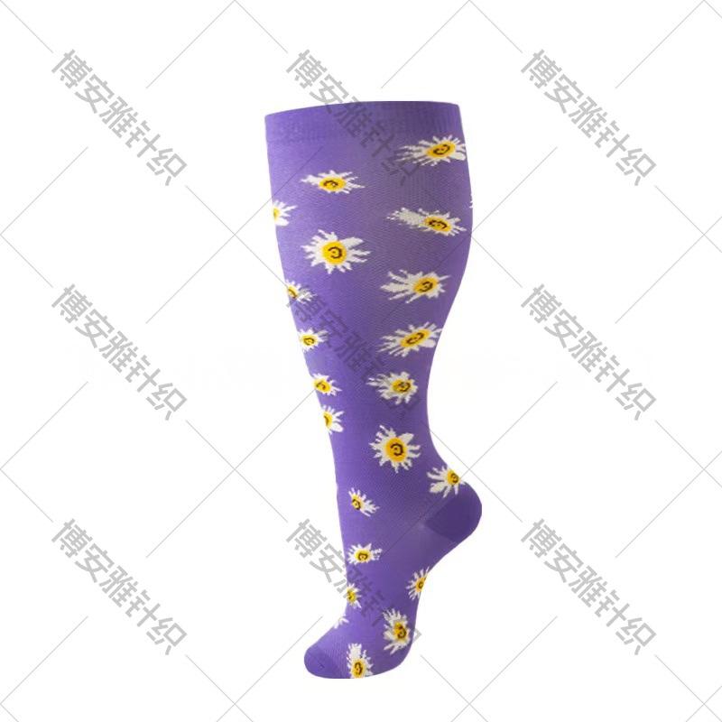 Meias de Compressão Esportivas Plus Size Resistentes ao Odor para Homens