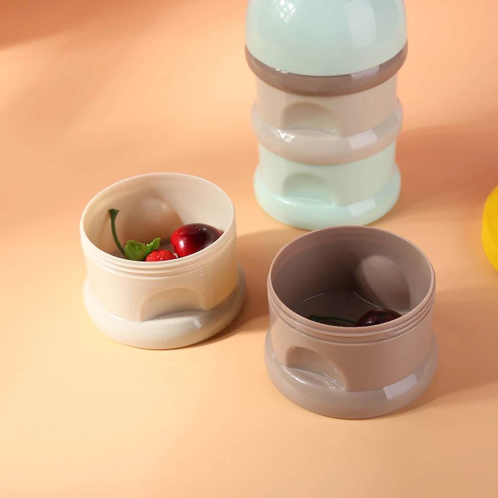 1PCS 4 Layer Baby Formula Dispenser Side Open Milk Powder Container Feeding Storage Box